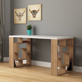 Hanah Home Maze Blanco y Roble